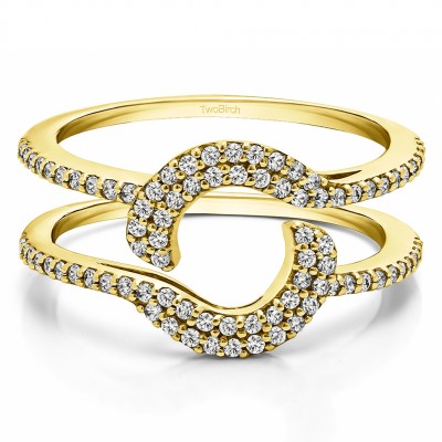 0.44 Ct. Total Halo Wrap Enhancer in Yellow Gold