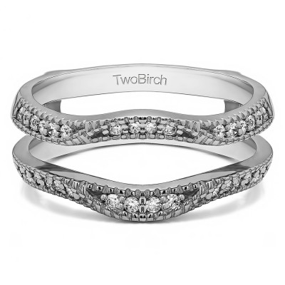 0.24 Ct. Millgrained Edge Contour Ring Guard