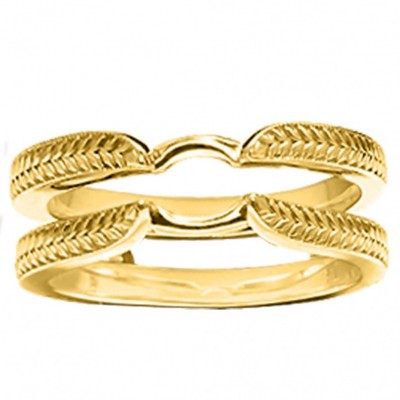 Plain Metal Ring Guard Enhancer in Yellow Gold