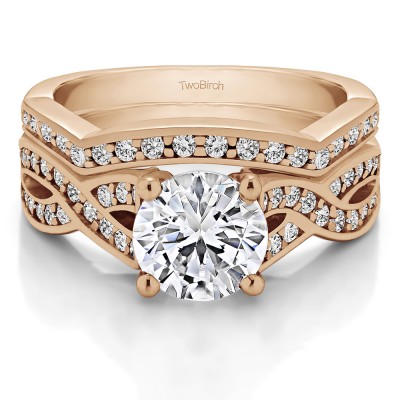 Twisted Shank Engagement Ring  Bridal Set (2 Rings) (2.14 Ct. Twt.)