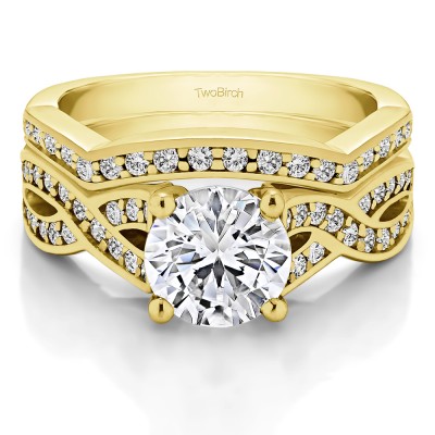 Twisted Shank Engagement Ring  Bridal Set (2 Rings) (2.14 Ct. Twt.)