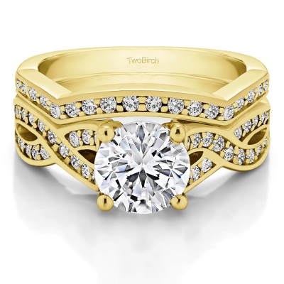 Twisted Shank Engagement Ring  Bridal Set (2 Rings) (2.14 Ct. Twt.)