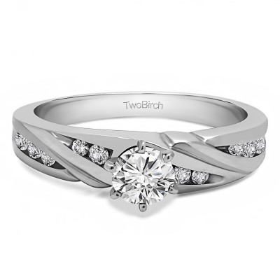 0.31 Ct. Round Infinity Shank Engagement Ring