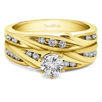 Infinity Wave Engagement Band Bridal Set (2 Rings) (0.81 Ct. Twt.)