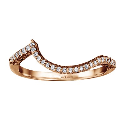 0.16 Carat Deep Curve Matching Wedding Band