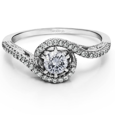 0.47 Carat Vintage Twist Promise Ring