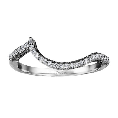 0.16 Carat Deep Curve Matching Wedding Band