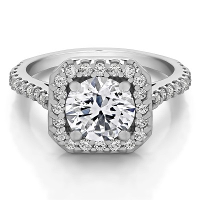 2.12 Ct. Round Halo Engagement Ring