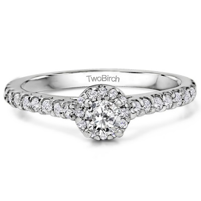 0.61 Carat Halo Promise Ring