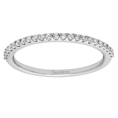 0.115 Carat Double Shared Prong Matching Wedding Ring