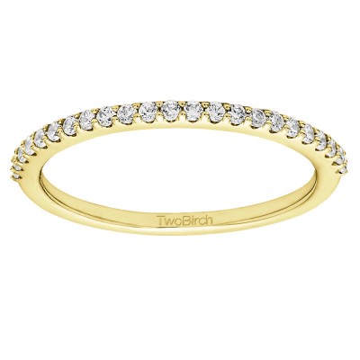 0.115 Carat Double Shared Prong Matching Wedding Ring