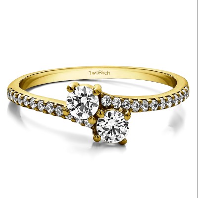0.43 Carat Together 4Ever:  TwoStone Ring by TwoBirch