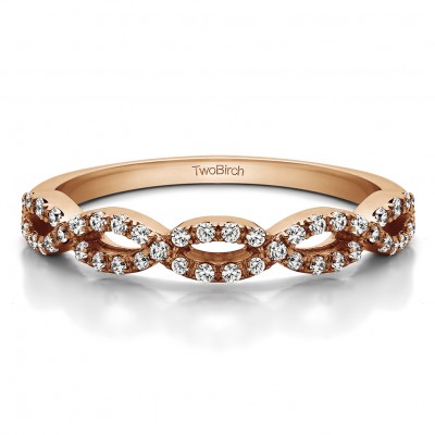 0.184 Carat Infinity Matching Wedding Ring