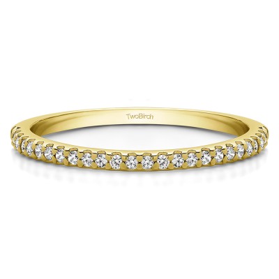 0.13 Carat Low Profile Straight Matching Wedding Band