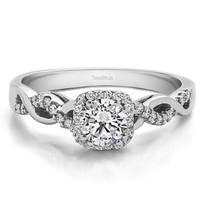 0.6 Ct. Round Infinity Halo Engagement Ring