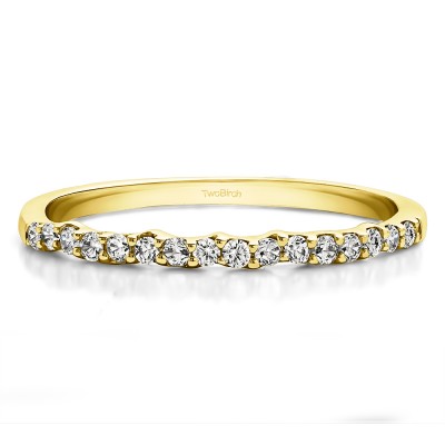 0.16 Carat Scalloped Edge Matching Wedding Band