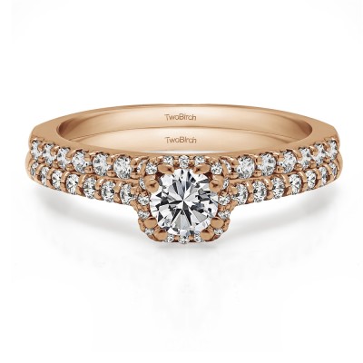 Classic Halo Engagement Ring Bridal Set (2 Rings) (1.3 Ct. Twt.)