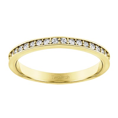 0.3375 Carat Low Profile Straight Wedding Ring