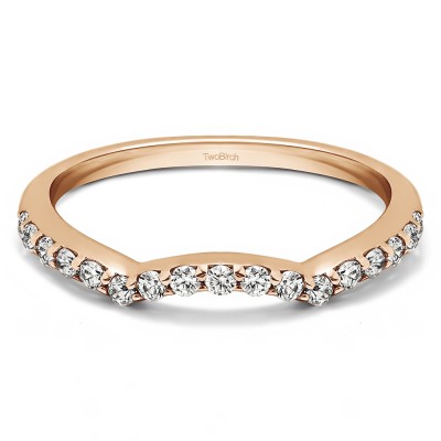 0.2975 Carat Matching Wedding Ring For Halo Engagement Ring