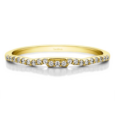 0.115 Carat Plain Vintage Matching Wedding Ring