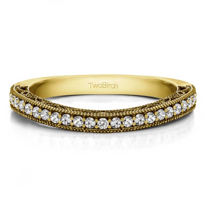 0.3125 Carat Curved Matching Wedding Ring