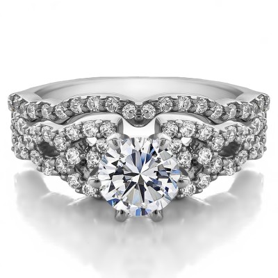 Infinity Engagement Ring Bridal Set (2 Rings) (2.05 Ct. Twt.)