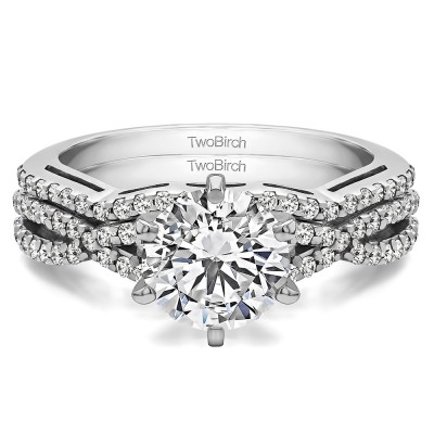 Infinity Engagement Ring Bridal Set (2 Rings) (1.34 Ct. Twt.)
