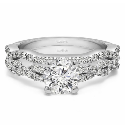 Round Infinity Engagement Ring Bridal Set (2 Rings) (1.75 Ct. Twt.)