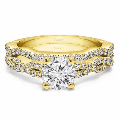 Round Infinity Engagement Ring Bridal Set (2 Rings) (1.75 Ct. Twt.)