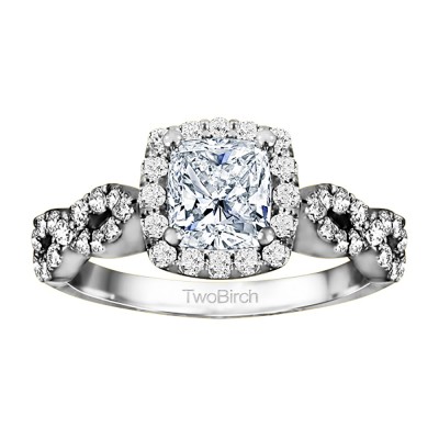 1.69 Ct. Cushion Cut Infinity Halo Engagement Ring