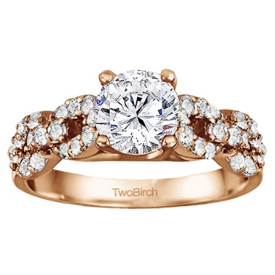 1.51 Ct. Round Infinity Engagement Ring in Rose Gold
