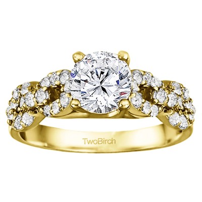 1.51 Ct. Round Infinity Engagement Ring in Yellow Gold