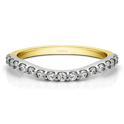 0.2975 Carat Contoured Matching Wedding Ring