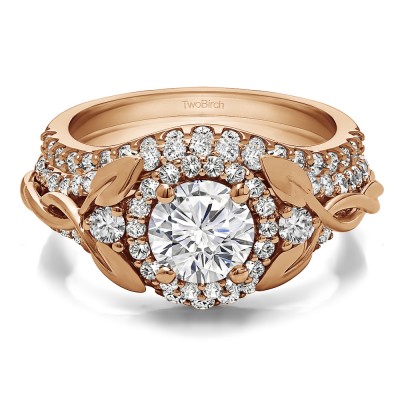 Round Infinity Braid Engagement Ring Bridal Set (2 Rings)(2.1 Ct. Twt.)