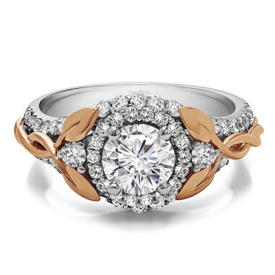 1.81 Ct. Round Halo Infinity Braid Engagement Ring