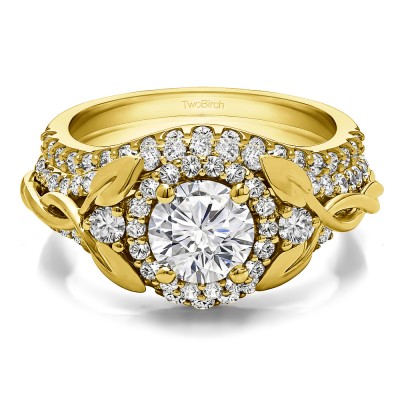 Round Infinity Braid Engagement Ring Bridal Set (2 Rings) (2.1 Ct. Twt.)