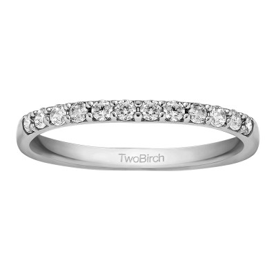 0.325 Carat Shared Prong Low Profile Matching Wedding Band