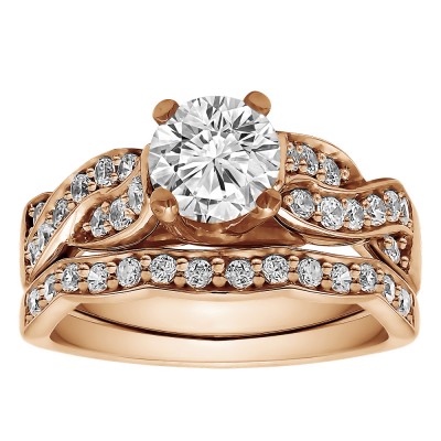 Round Infinity Engagement Ring Bridal Set (2 Rings) (1.56 Ct. Twt.)