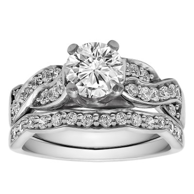 Round Infinity Engagement Ring Bridal Set (2 Rings) (1.56 Ct. Twt.)
