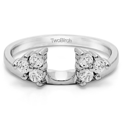 0.5 Ct. Shared Prong Set Six Stone Ring Wrap