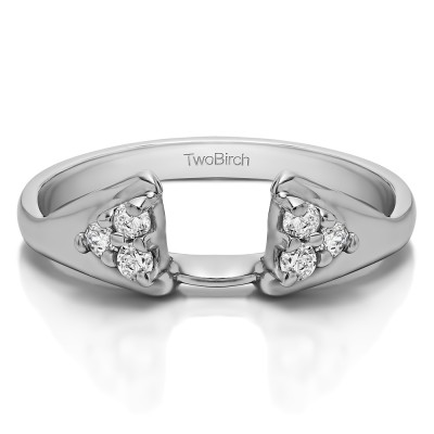 0.15 Ct. Six Stone Prong Set Cluster Ring Wrap Enhancer