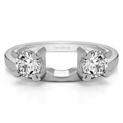0.75 Ct. Two Stone Round Ring Wrap Enhancer