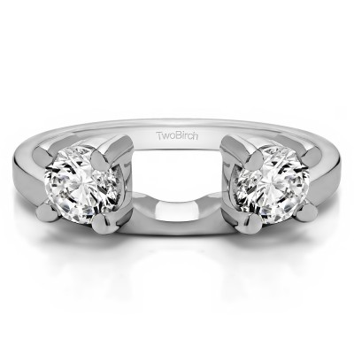 1 Ct. Two Stone Round Ring Wrap Enhancer