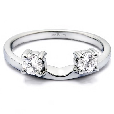 0.25 Ct. Two Stone Round Ring Wrap Enhancer
