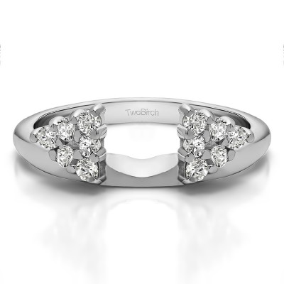 0.25 Ct. Twelve Stone Shared Prong Cluster Ring Wrap Enhancer