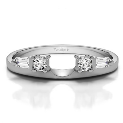 0.25 Ct. Tapered Baguette and Round ring wrap