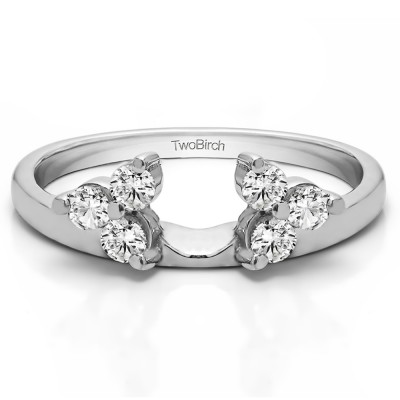 0.33 Ct. Three Stone Cluster Ring Wrap Enhancer