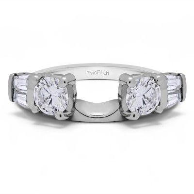 1 Ct. Round and Tapered Baguette Ring Wrap