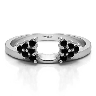 0.23 Ct. Black Triangular Cluster Ring Wrap Enhancer
