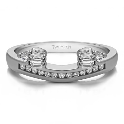 0.26 Ct. Bow Designed Contour Channel Anniversary ring wrap
